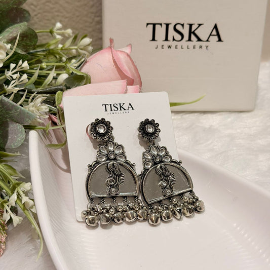 NoorMayur Mirror Jhumka Drops